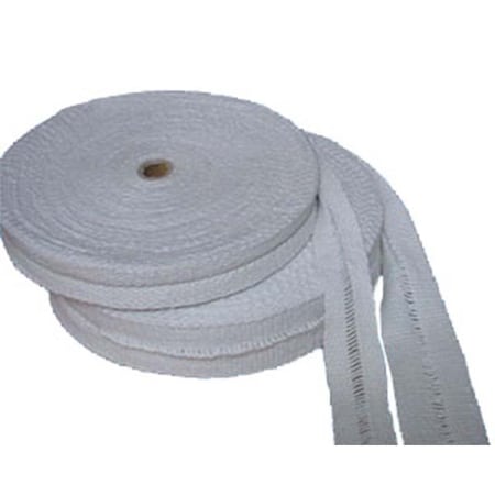 Ceramic Fiber Tape, Drop Warp (Bolt Hole), 1/8 In Thick, 1-1/2 In Width, 100 Ft Length